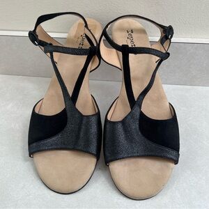 Repetto Black Leather Noe Cross Strap Sandals Size 10